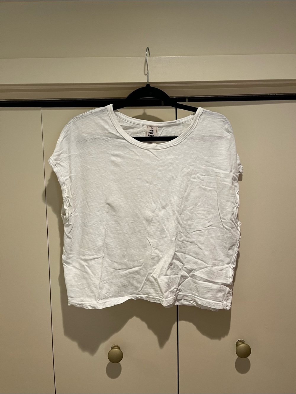 Women's White Short Sleeve Crewneck Top